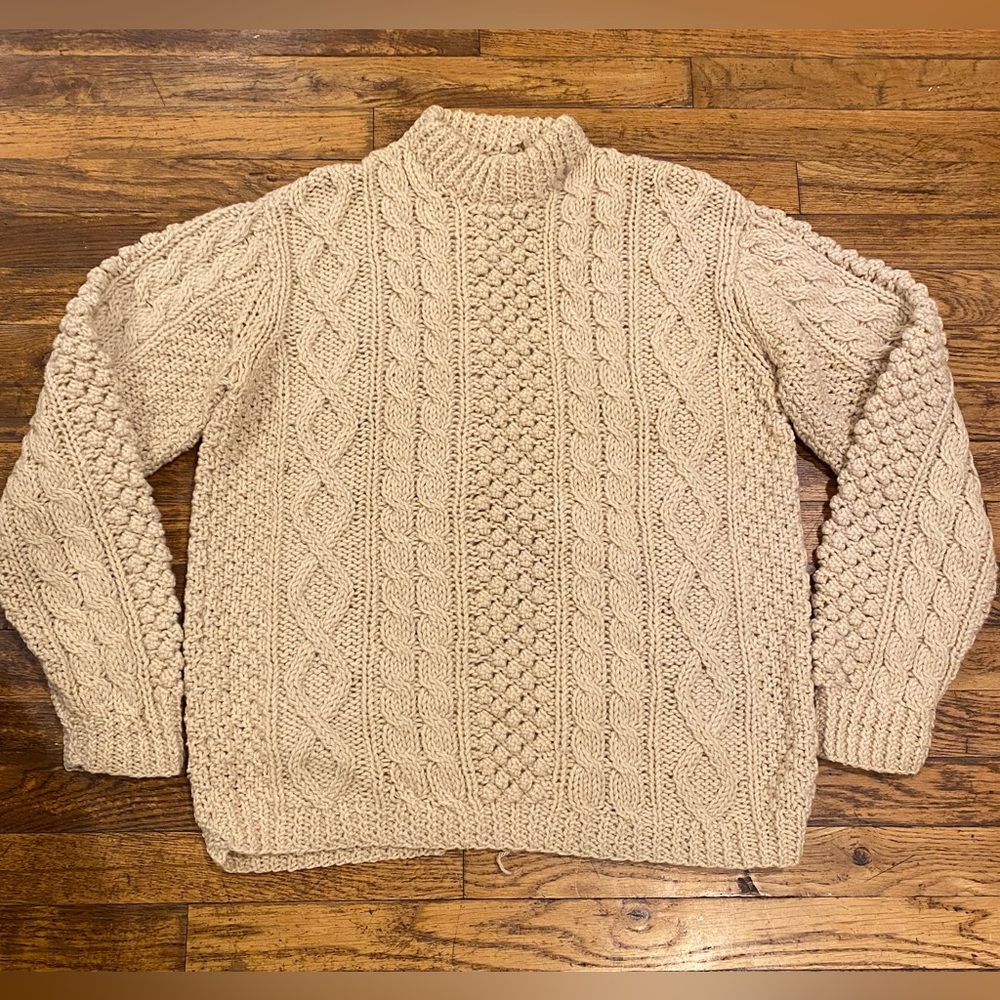 Vintage 40’s 50’s Hand Made Wool Fisherman’s Sailing Sweater Heavy Knit Italy